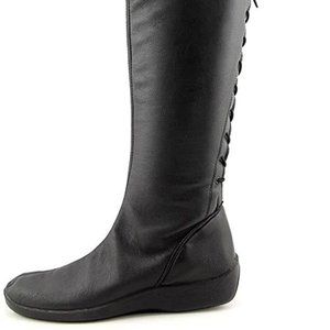 Arcopedico Black Metallic Lace Up Boots (vegan)